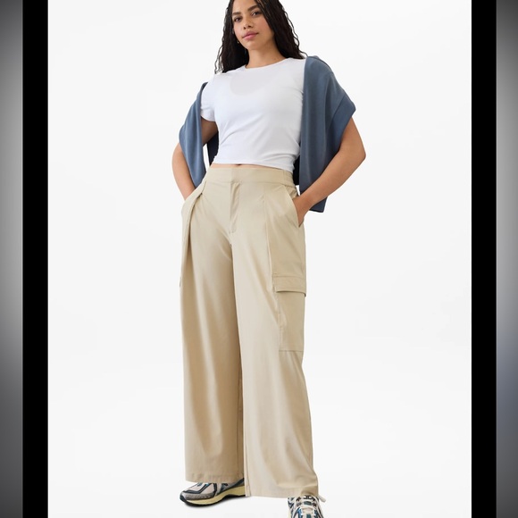 ATHLETA Pinnacle High Rise Cargo Trouser Wide Leg Pants - Picture 8 of 13